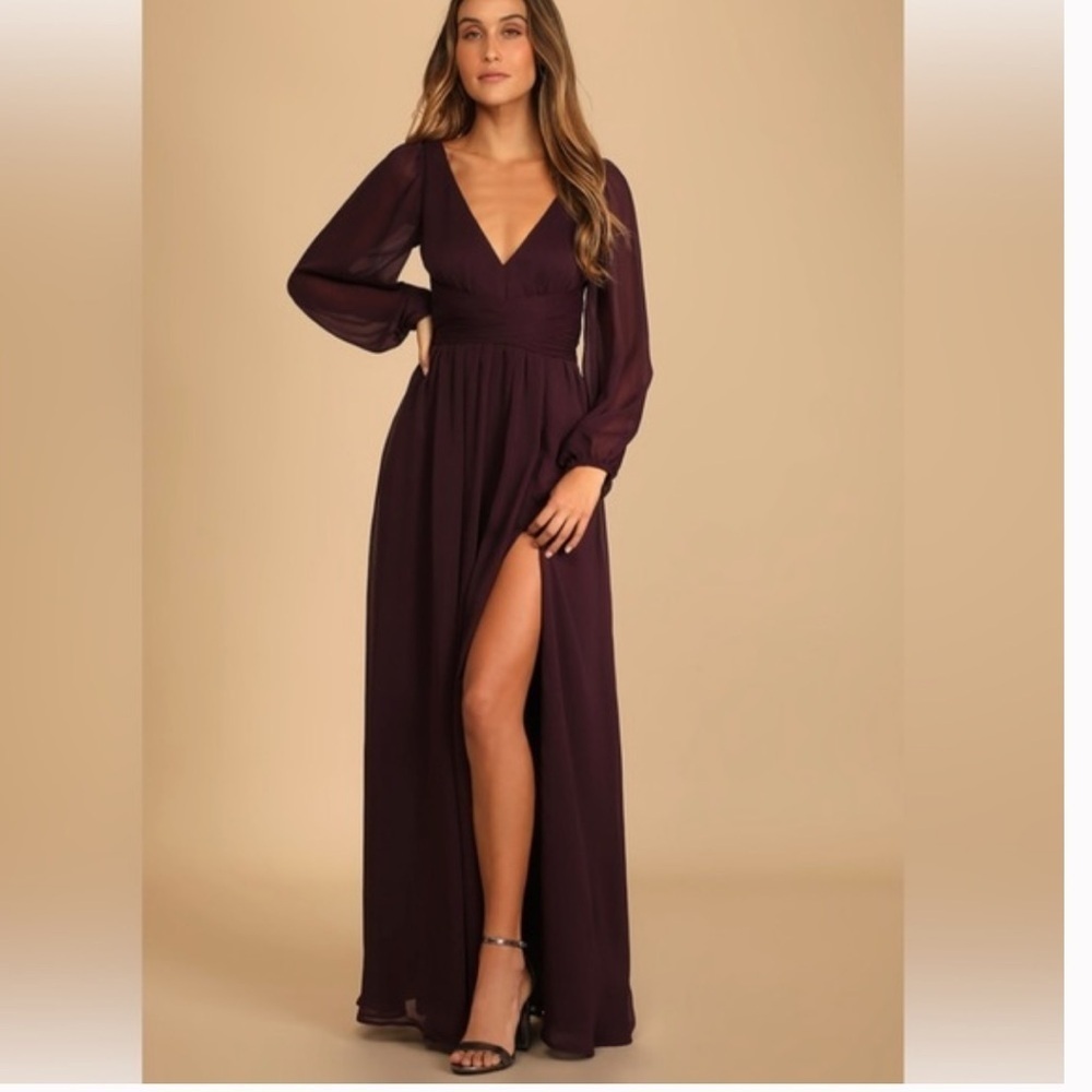 NWT Enchant My Love Dark Purple Maxi Dress XS